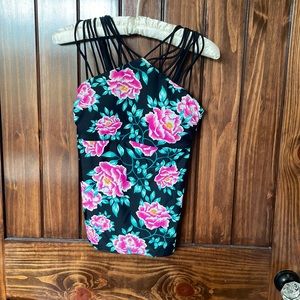 Floral tankini top